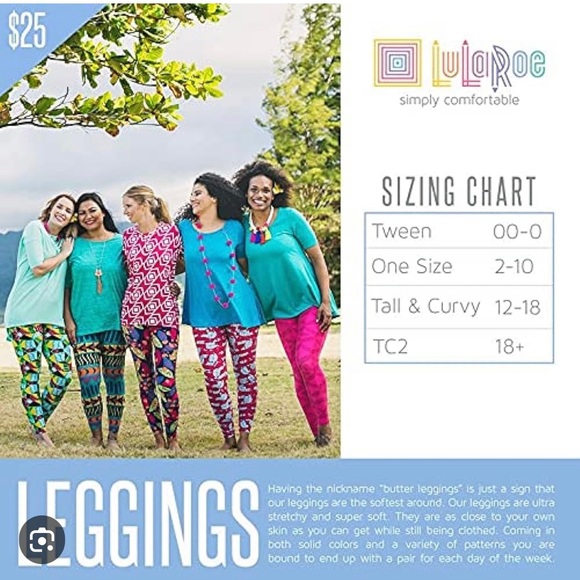 LuLaRoe New TC Tall & Curvy Geometric Leggings NWT - Picture 7 of 7